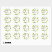 Met vriendelijke groet | Twin Monkeys Baby shower  Ronde Sticker (Vel)