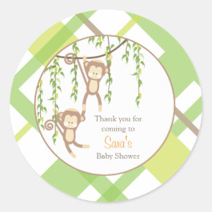 Met vriendelijke groet   Twintig Baby showers stic Ronde Sticker