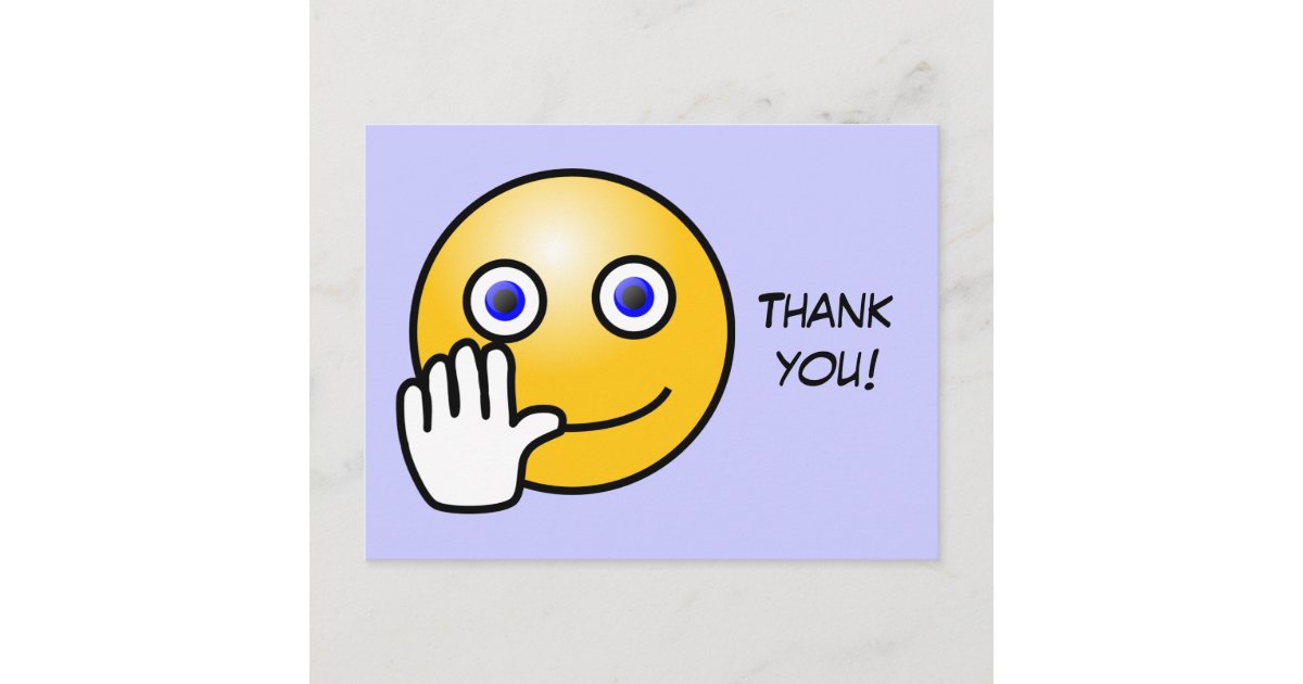 Met vriendelijke groet! Waving emoticon Briefkaart | Zazzle.nl
