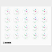 MET VRIENDEN BLOED RONDE STICKER (Vel)