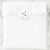 MET VRIENDEN BLOED RONDE STICKER (Tas)