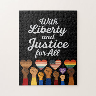 Met Vrijheid en Recht voor Iedereen Protesteer Vri Legpuzzel