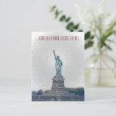 ...met vrijheid en rechtvaardigheid voor iedereen briefkaart (Staand voorkant)