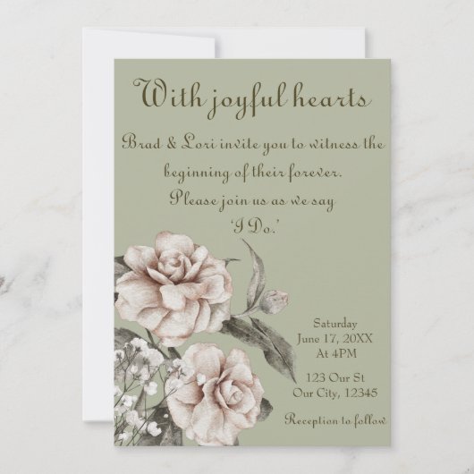 Met vrolijke harten kaart (Voorkant)