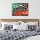 met vuur en ijs omwikkeld canvas afdruk (Insitu (Slaapkamer))