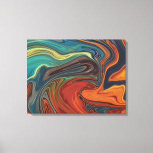 met vuur en ijs omwikkeld canvas afdruk