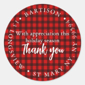 met waardering kerstbedrijf marketing Clas Ronde Sticker (Voorkant)