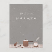 Met Warmte Zegen Wenskaart Vintage Briefkaart (Voorkant)