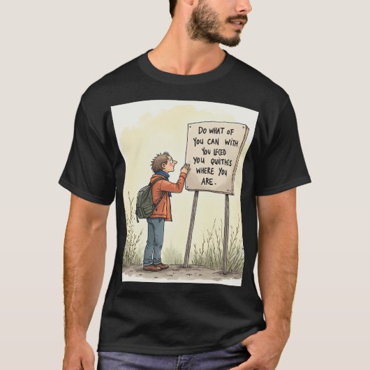 Met wat je hebt t-shirt (Voorkant)