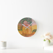 met wijnstokken bedekte cottage ronde klok (Huis)