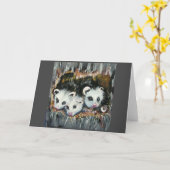 Met wilde dieren behandelde blanco kaarten (Gele Bloem)