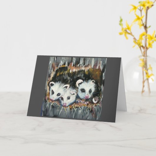 Met wilde dieren behandelde blanco kaarten (Gele Bloem)