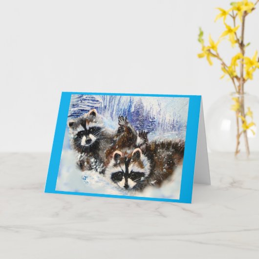 Met wilde dieren behandelde blanco kaarten (Gele Bloem)