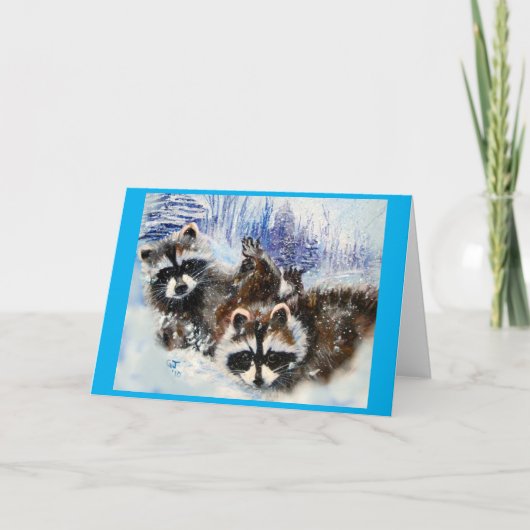 Met wilde dieren behandelde blanco kaarten (Voorkant)