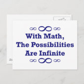 Met Wiskunde zijn de mogelijkheden oneindig Briefkaart (Voorkant / Achterkant)