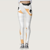 met witte grijze mummy omwikkelde halloween leggin leggings (Voorkant)