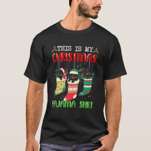 Met Xmas Socks is dit mijn kerstpajama Dachshund D T-shirt