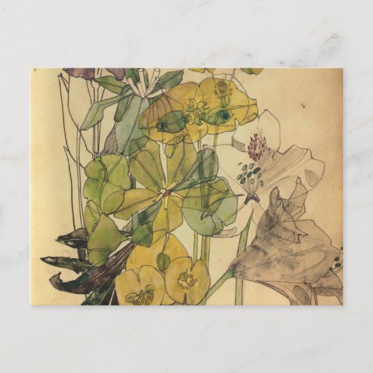 Met Yham Flowers Charles Rennie Mackintosh Briefkaart (Voorkant)