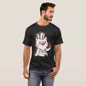 Met zebra Multilayer Peace Relaxed Cute Aesthetics T-shirt (Voorkant volledig)
