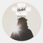 MET ZIJN WONDEN ZIJN WE GENEZEN STICKERS (Voorkant)