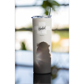 MET ZIJN WONDEN ZIJN WE GENEZEN Thermal Tumbler Thermosbeker