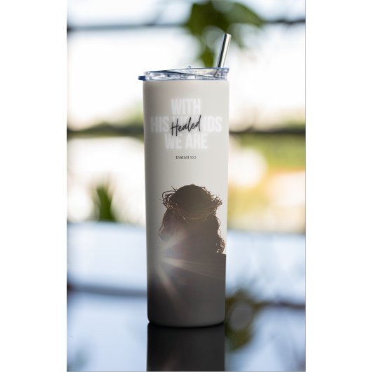 MET ZIJN WONDEN ZIJN WE GENEZEN Thermal Tumbler Thermosbeker