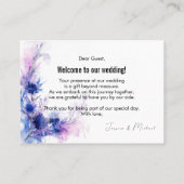 Met zoete tekst op achterkant💙Cornflower Reverie Plaatskaartje (Achterkant)