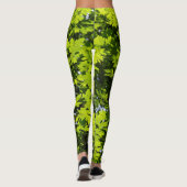 Met zondeklapte bladeren in het bos leggings (Achterkant)