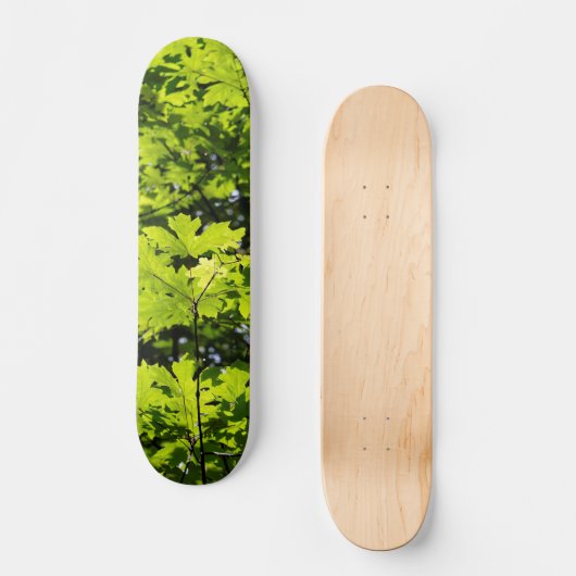 Met zondeklapte bladeren in het bos persoonlijk skateboard (Voorkant)