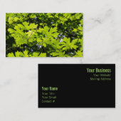 Met zondeklapte bladeren in het bos visitekaartje (Voorkant / Achterkant)