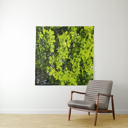 Met zondeklapte bladeren in het bos wandkleed (In Situ (horizontaal))