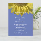 Met zonnebloemen vieren! Zomerbruiloft Kaart (Staand voorkant)