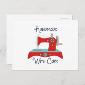 Met zorg handgemaakt briefkaart (Voorkant / Achterkant)