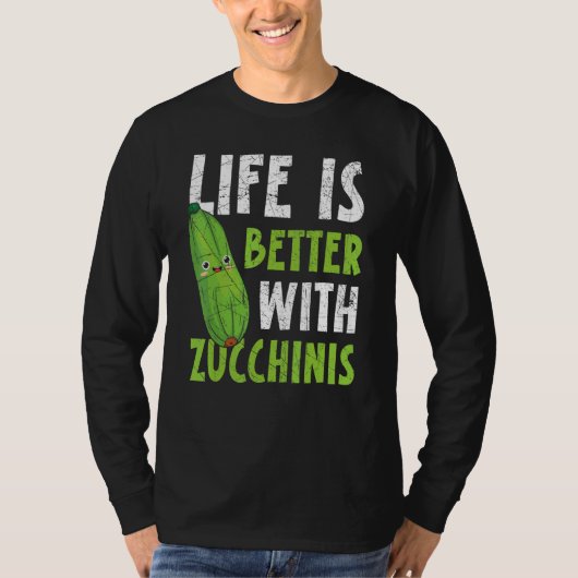 Met Zucchinis Vegan Vegetable Healthy T-shirt (Voorkant)