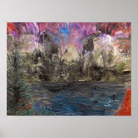 Met zuur gewassen landschap poster (Voorkant)