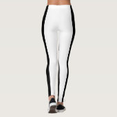 Met zwart-wit gestileerd zwaanvormig afbeelding leggings (Achterkant)