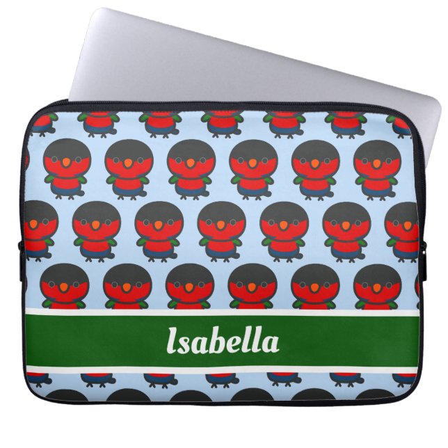 met zwarte caps beklede heerlijkheid laptop sleeve (Voorkant)