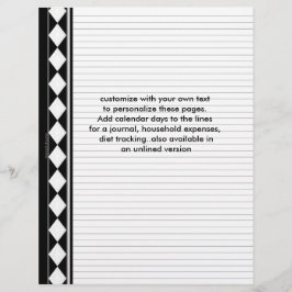 met zwarte diamant beklede pagina's