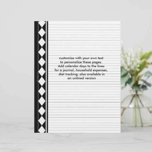 met zwarte diamant beklede pagina's (Staand voorkant)