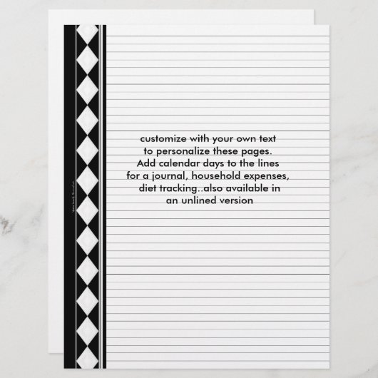 met zwarte diamant beklede pagina's (Voorkant / Achterkant)