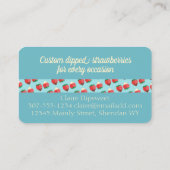 met zwarte en witte chocolade behandelde aardbeivr visitekaartje (Achterkant)