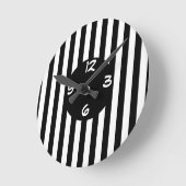  met zwarte en witte strepen ronde klok (Hoek)