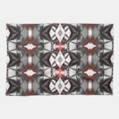 Met zwarte grijs naar ruby, virtuele vormen theedoek (Horizontaal)