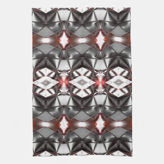 Met zwarte grijs naar ruby, virtuele vormen theedoek (Verticaal)