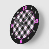  met zwarte/roze/witte stijl ronde klok (Hoek)