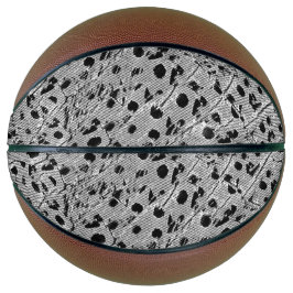 met zwarte stippen basketbal