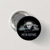 meta-gotische pen ronde button 3,2 cm (Voorkant /achterkant)