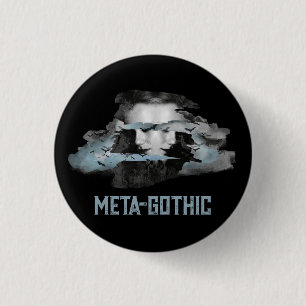 meta-gotische pen ronde button 3,2 cm