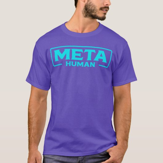 Meta Human Metaverse VR Virtual Reality Speler ret T-shirt (Voorkant)
