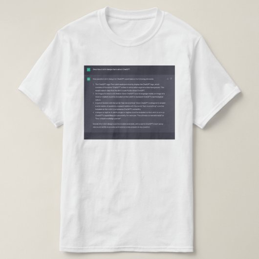 Meta Ironic ChatGPT Shirt (Design voorkant)